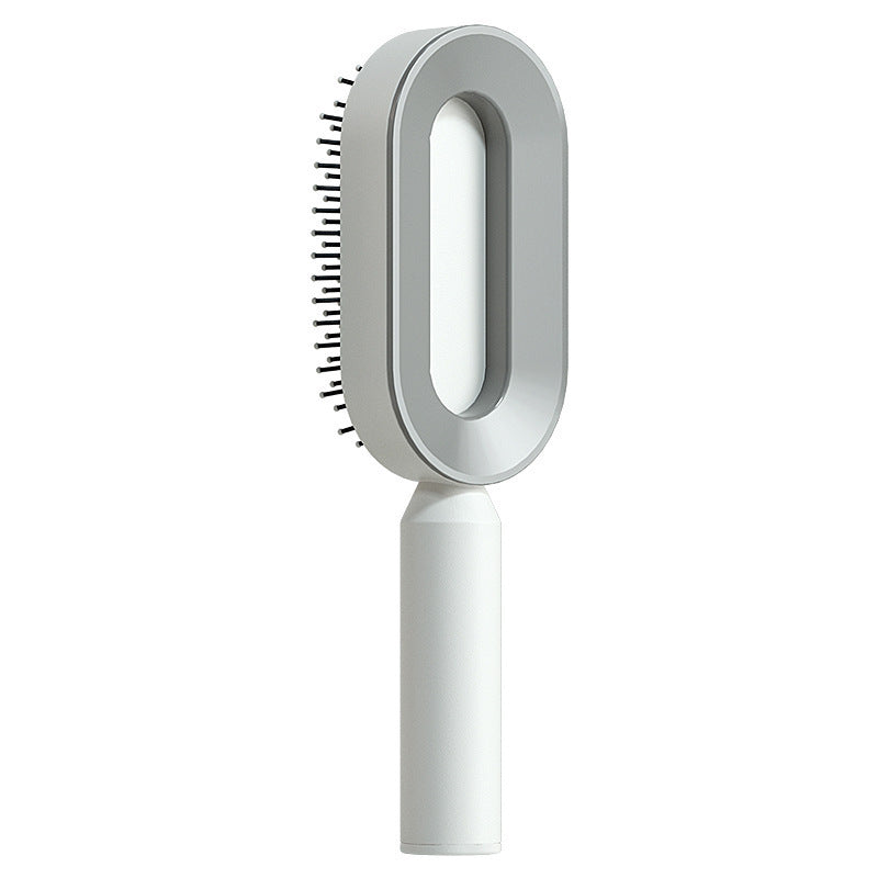 One-Key Cleaning Hair Brush: Anti-Static Airbag Massage Scalp Comb for Women.