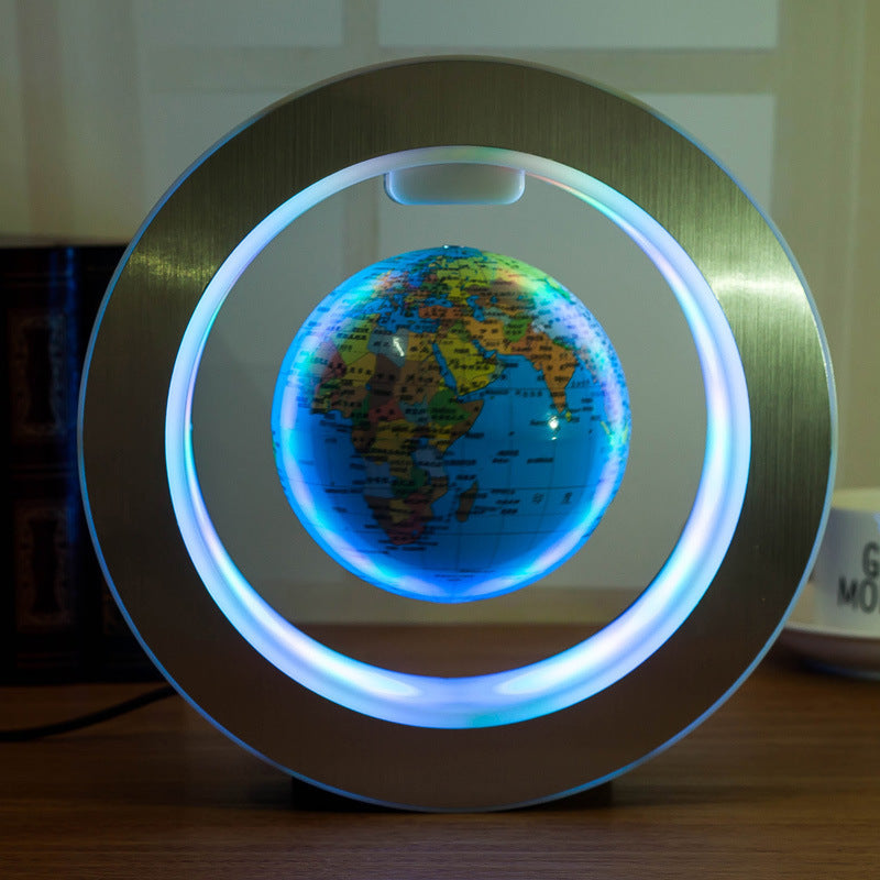 Floating Magnetic Levitation LED World Map Globe - Anti-Gravity Decor