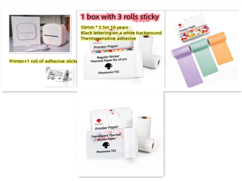 Mini Bluetooth Thermal Label/Photo Printer