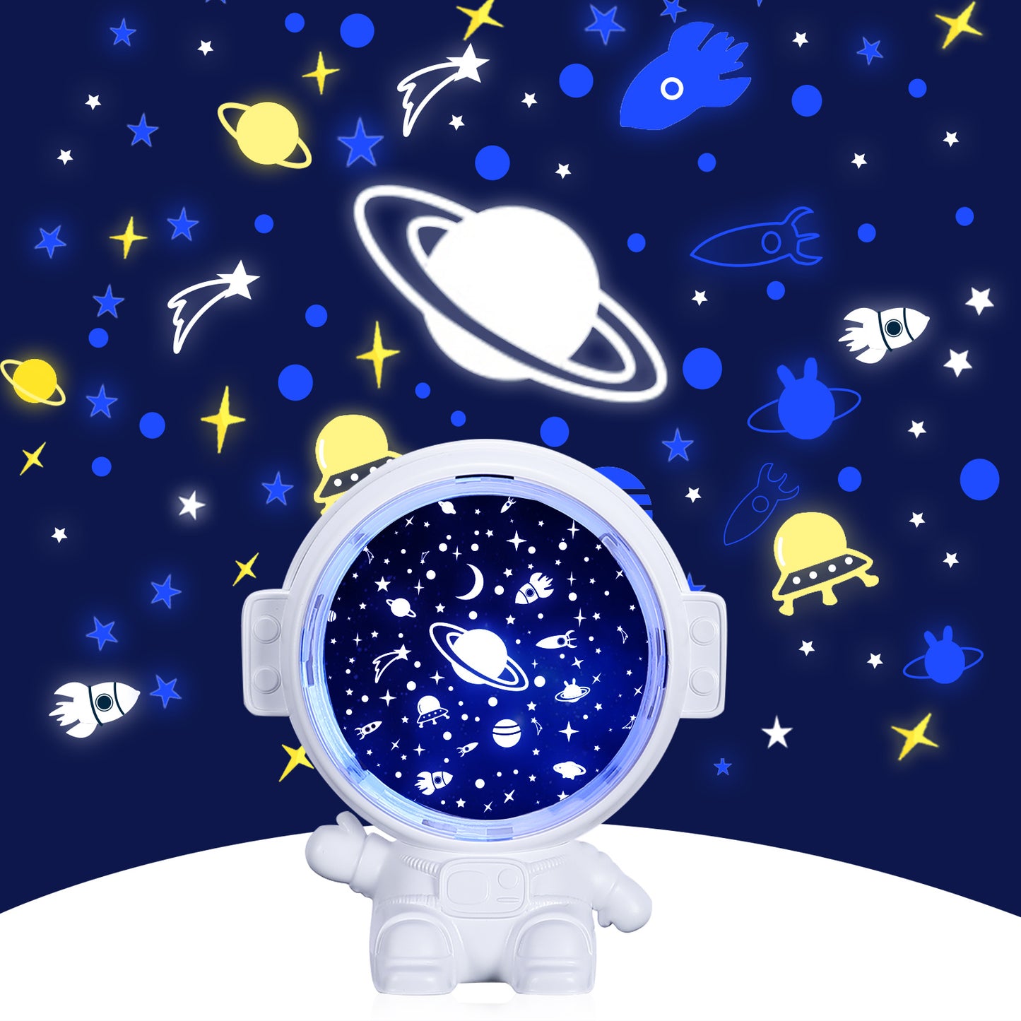 Galaxy Star Projector – Astronaut Night Light Lamp, Starry Sky Projection for Kids & Baby Room Decor Gift