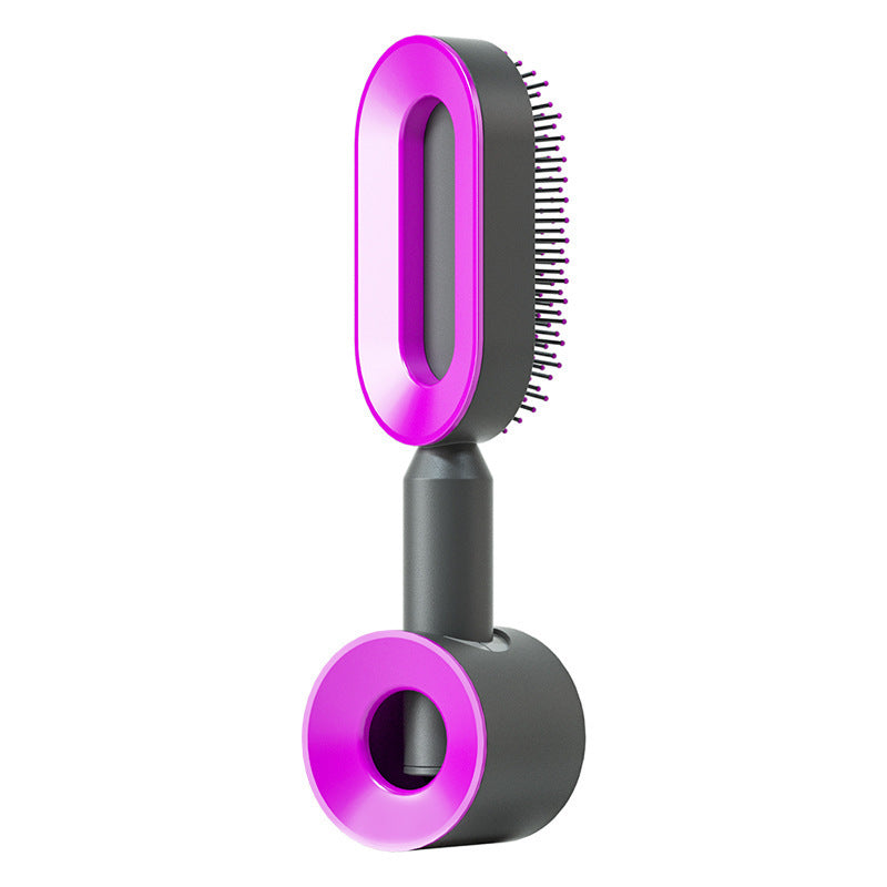 One-Key Cleaning Hair Brush: Anti-Static Airbag Massage Scalp Comb for Women.
