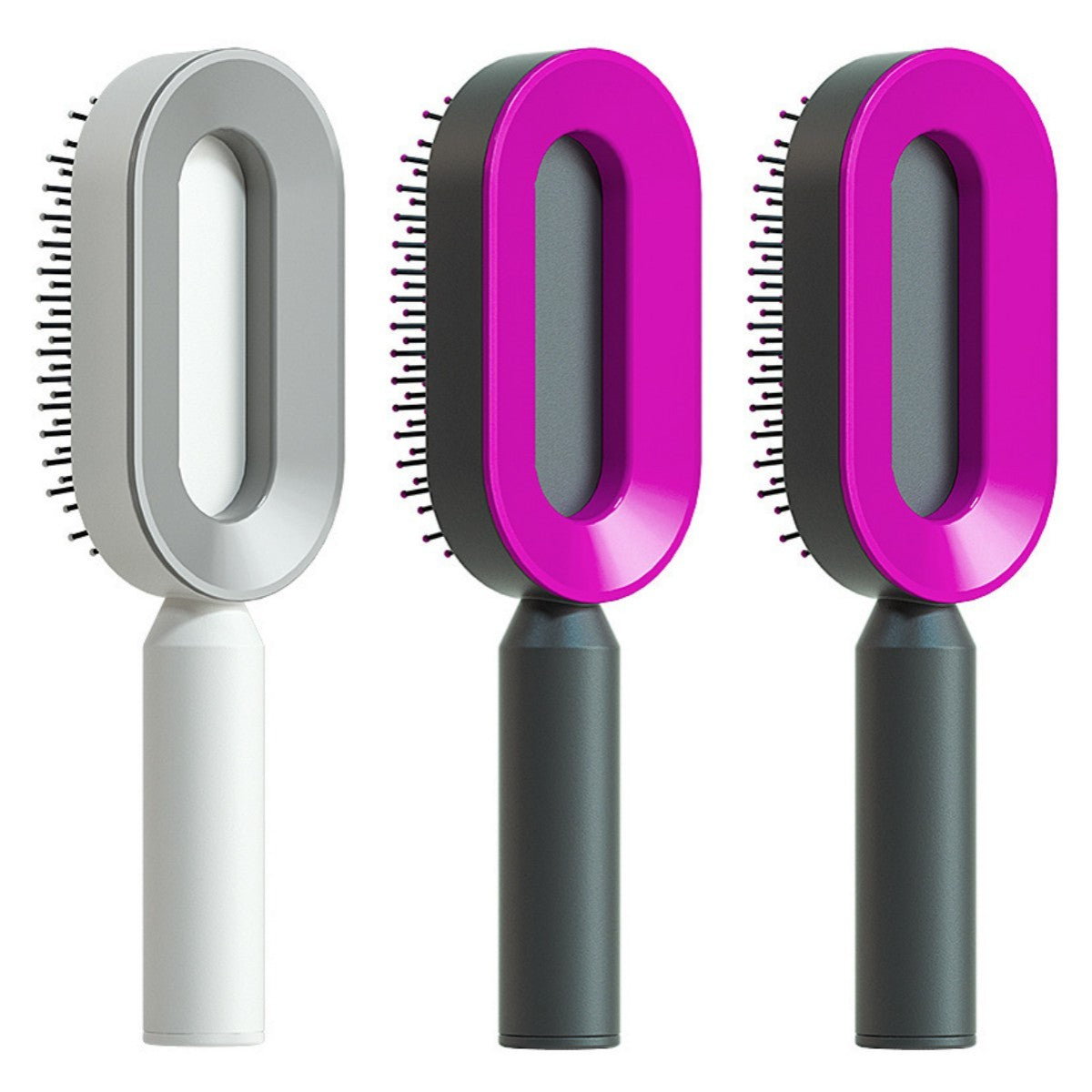 One-Key Cleaning Hair Brush: Anti-Static Airbag Massage Scalp Comb for Women.