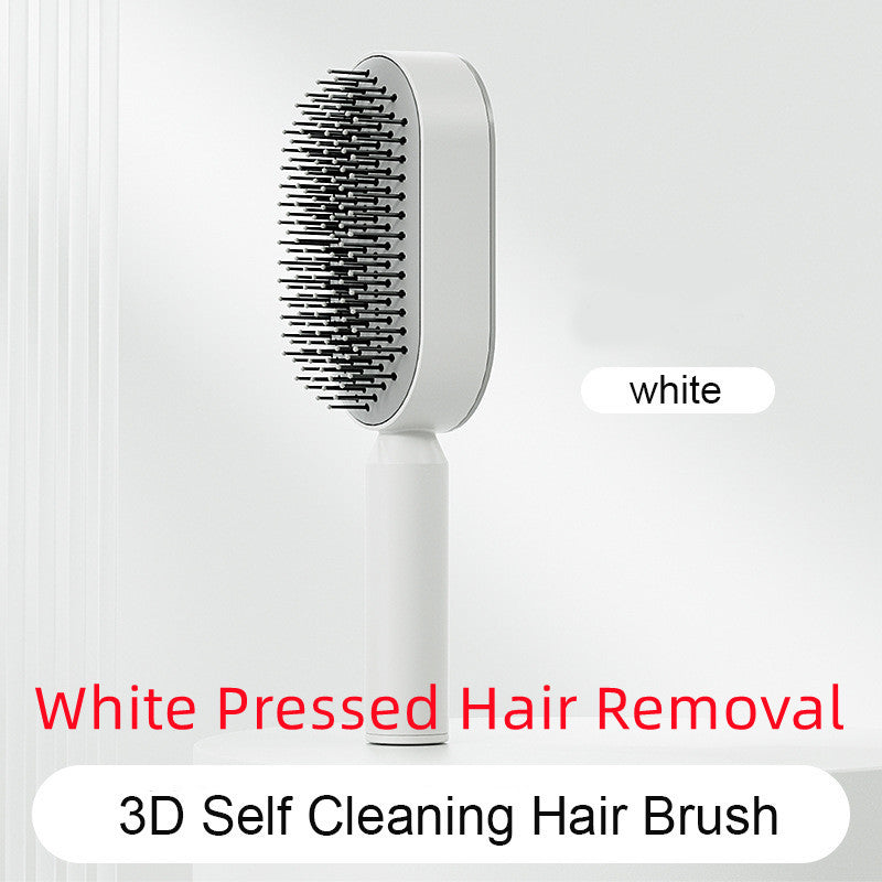 One-Key Cleaning Hair Brush: Anti-Static Airbag Massage Scalp Comb for Women.