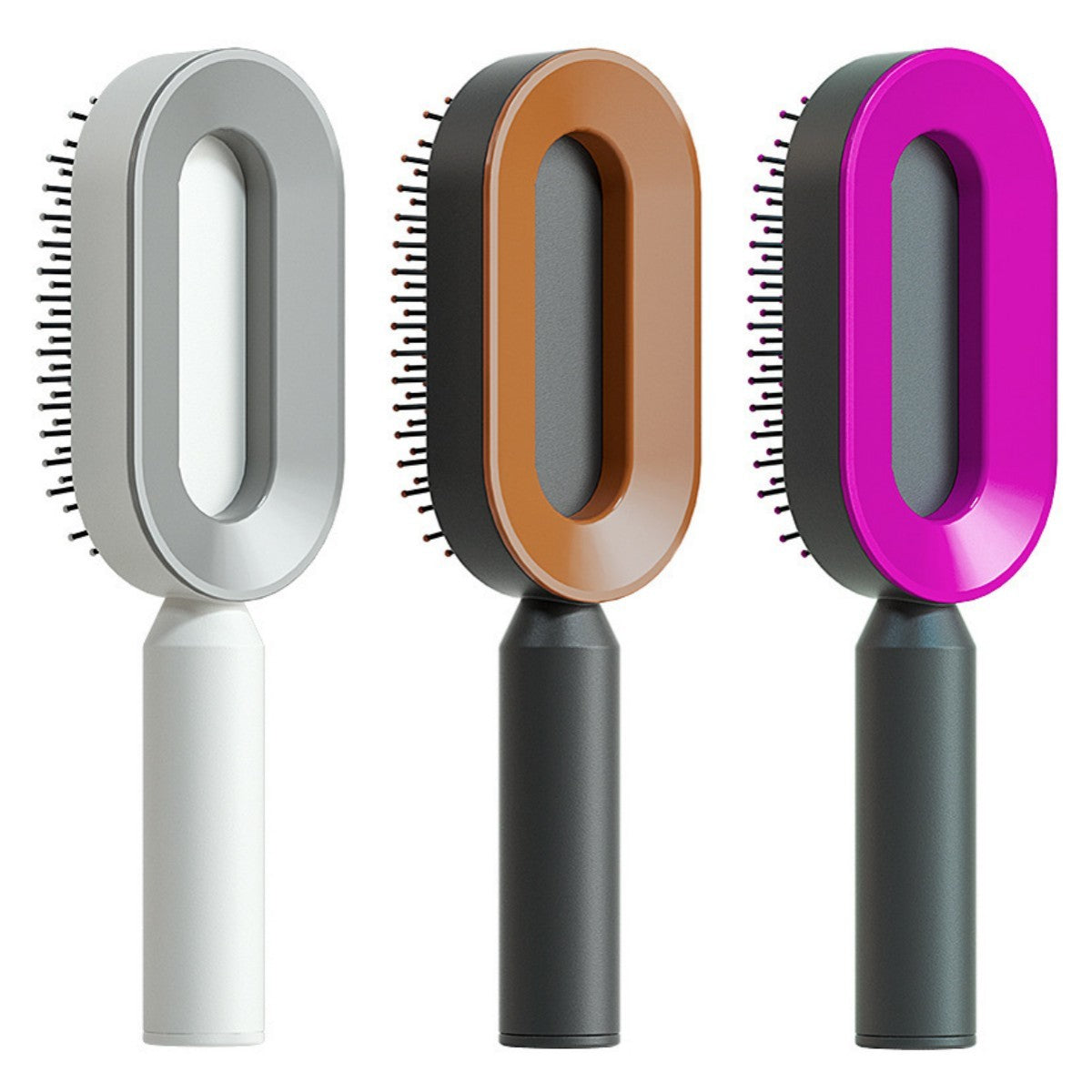 One-Key Cleaning Hair Brush: Anti-Static Airbag Massage Scalp Comb for Women.