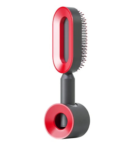 One-Key Cleaning Hair Brush: Anti-Static Airbag Massage Scalp Comb for Women.