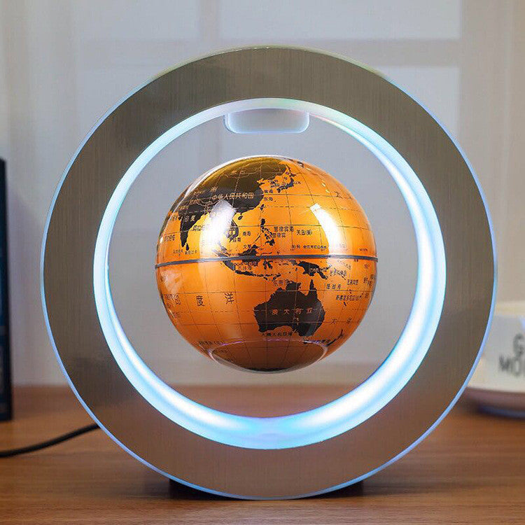 Floating Magnetic Levitation LED World Map Globe - Anti-Gravity Decor