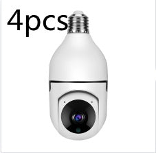 1080P WiFi Bulb Camera with 4X Zoom, E27 Socket, 5GHz WiFi Home Security.