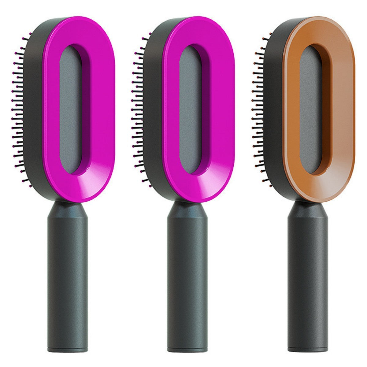 One-Key Cleaning Hair Brush: Anti-Static Airbag Massage Scalp Comb for Women.