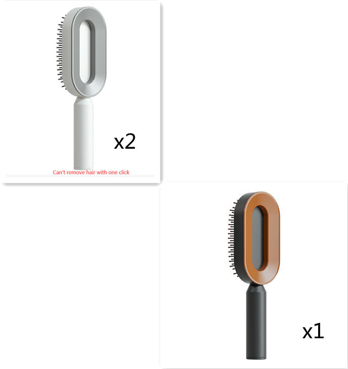 One-Key Cleaning Hair Brush: Anti-Static Airbag Massage Scalp Comb for Women.