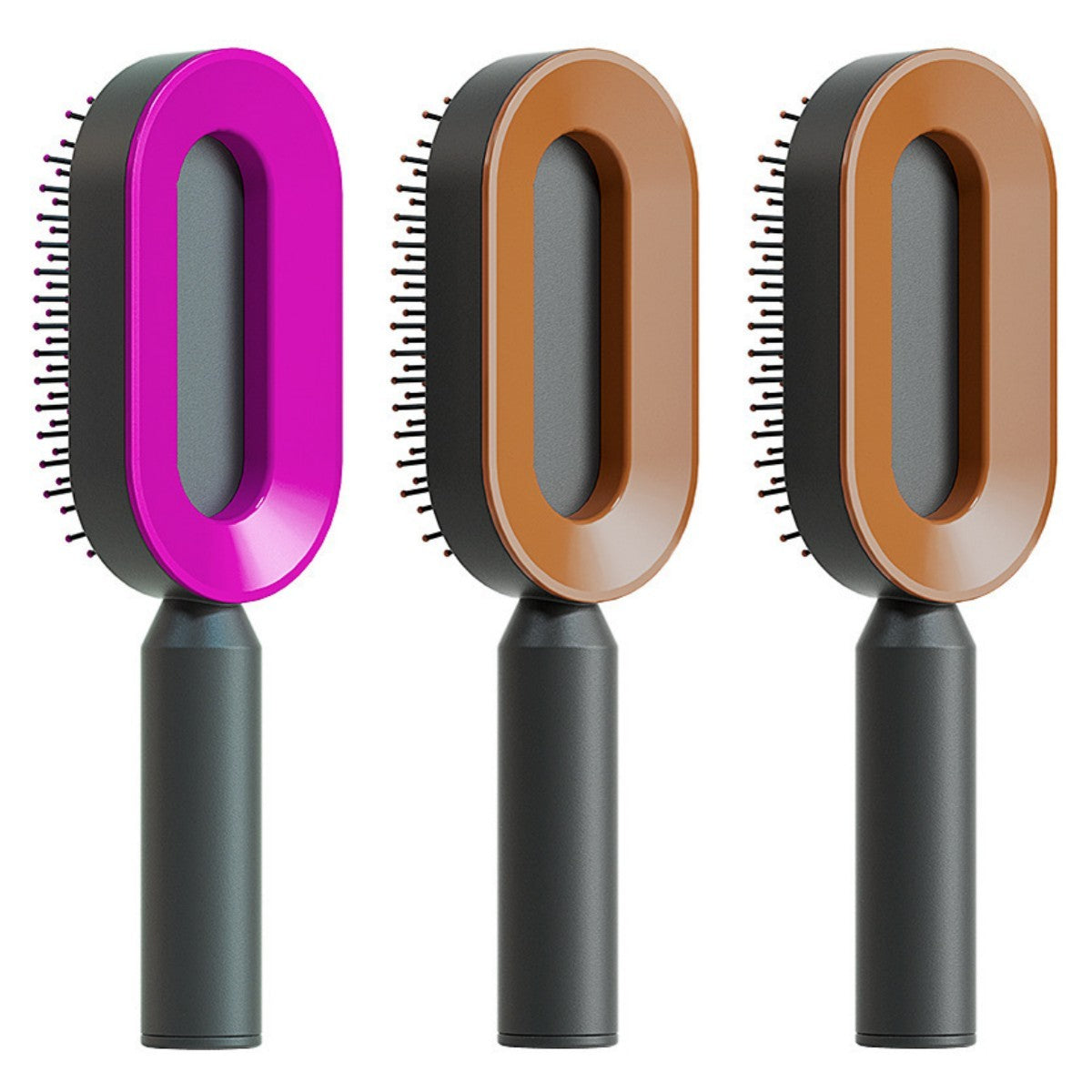 One-Key Cleaning Hair Brush: Anti-Static Airbag Massage Scalp Comb for Women.