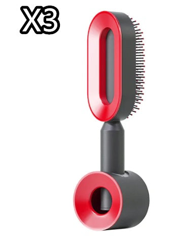 One-Key Cleaning Hair Brush: Anti-Static Airbag Massage Scalp Comb for Women.