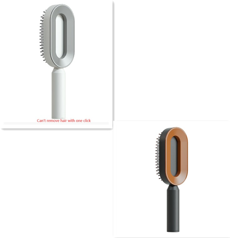One-Key Cleaning Hair Brush: Anti-Static Airbag Massage Scalp Comb for Women.