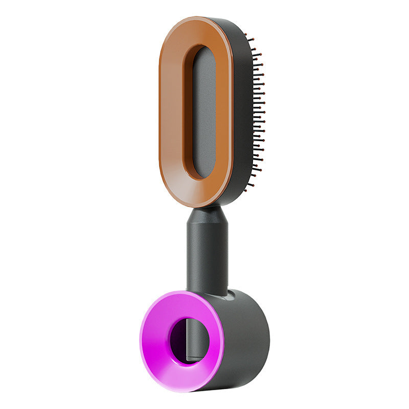 One-Key Cleaning Hair Brush: Anti-Static Airbag Massage Scalp Comb for Women.