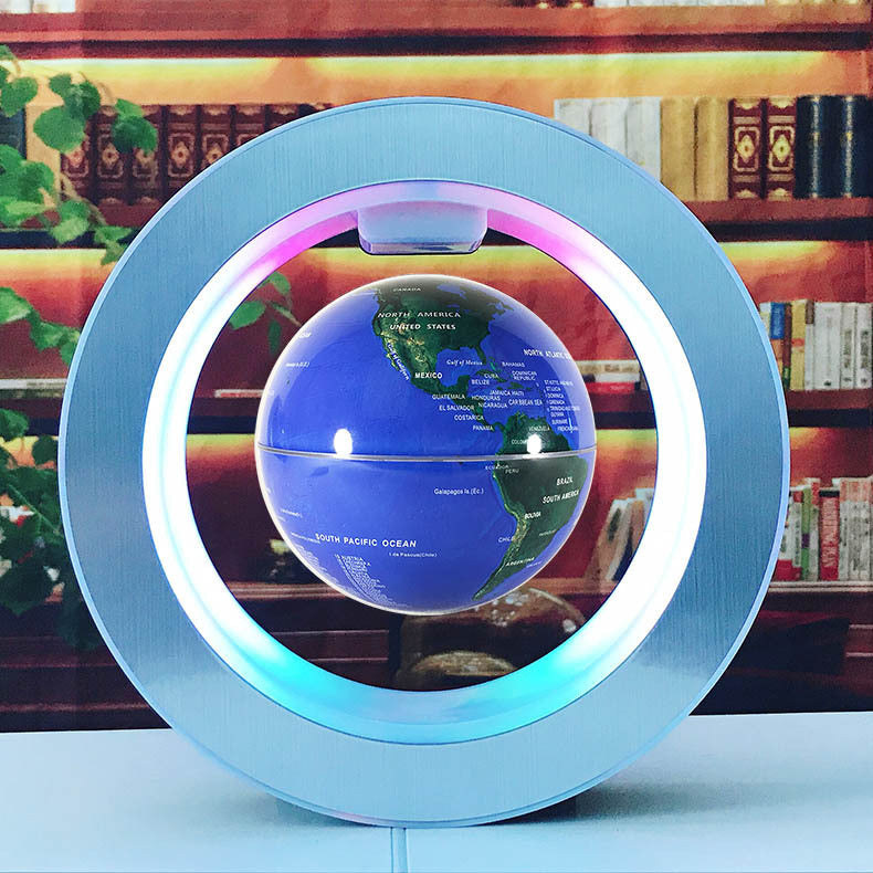 Floating Magnetic Levitation LED World Map Globe - Anti-Gravity Decor