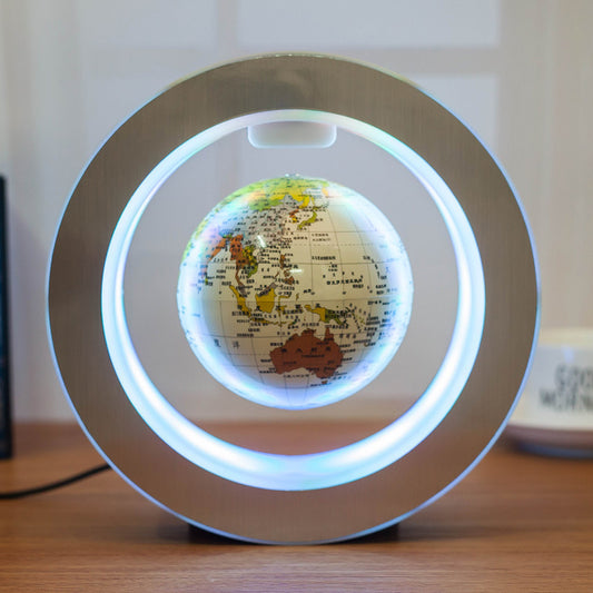 Floating Magnetic Levitation LED World Map Globe - Anti-Gravity Decor