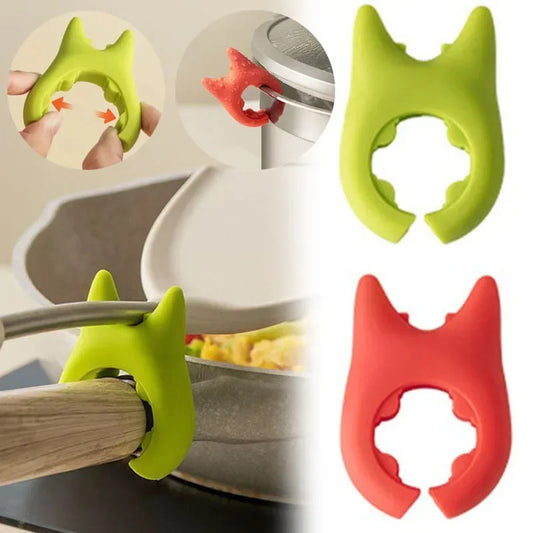 Silicone Anti-overflow Spoon Holder & Spatula Rest with Anti-scalding Clip