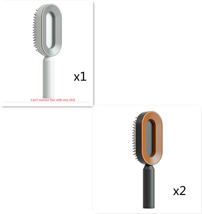 One-Key Cleaning Hair Brush: Anti-Static Airbag Massage Scalp Comb for Women.