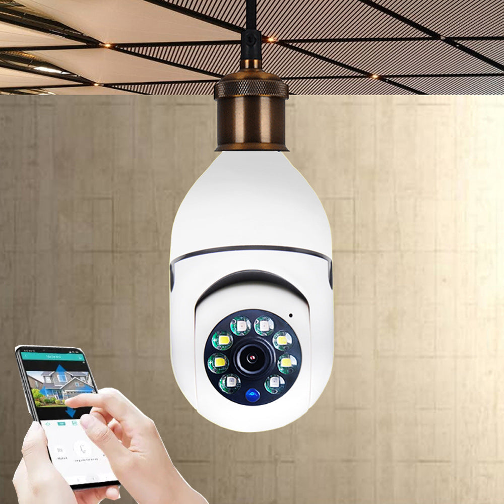 1080P WiFi Bulb Camera with 4X Zoom, E27 Socket, 5GHz WiFi Home Security.