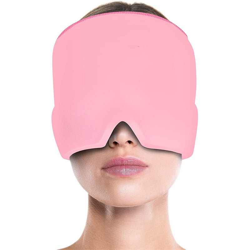 Migraine Relief Hat: Cold Therapy Head Wrap & Ice Pack Eye Mask