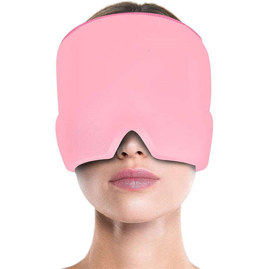 Migraine Relief Hat: Cold Therapy Head Wrap & Ice Pack Eye Mask
