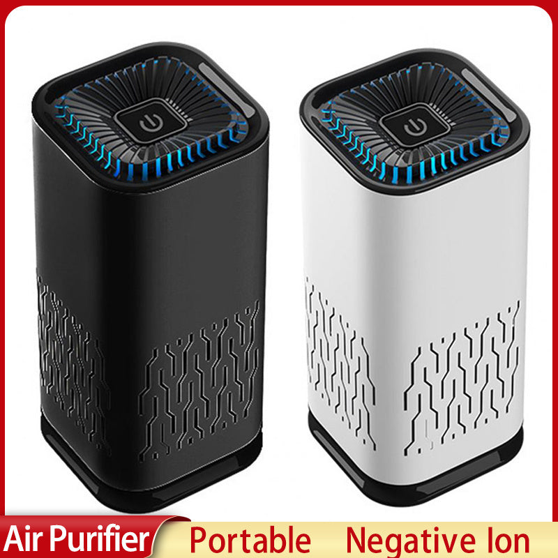 Car air purifier: negative ion generator, removes formaldehyde, dust, smoke. Home/car use.
