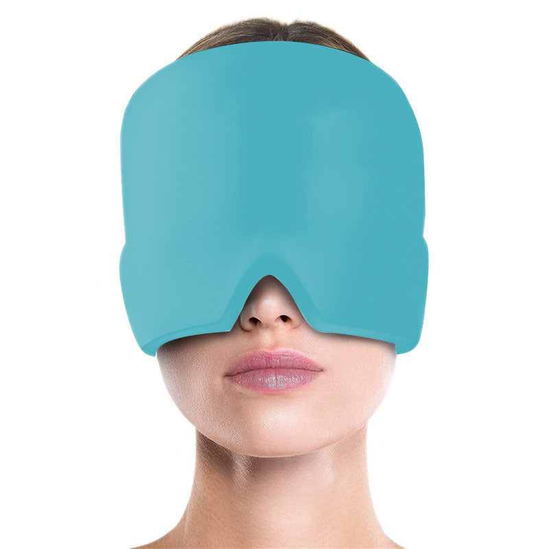 Migraine Relief Hat: Cold Therapy Head Wrap & Ice Pack Eye Mask