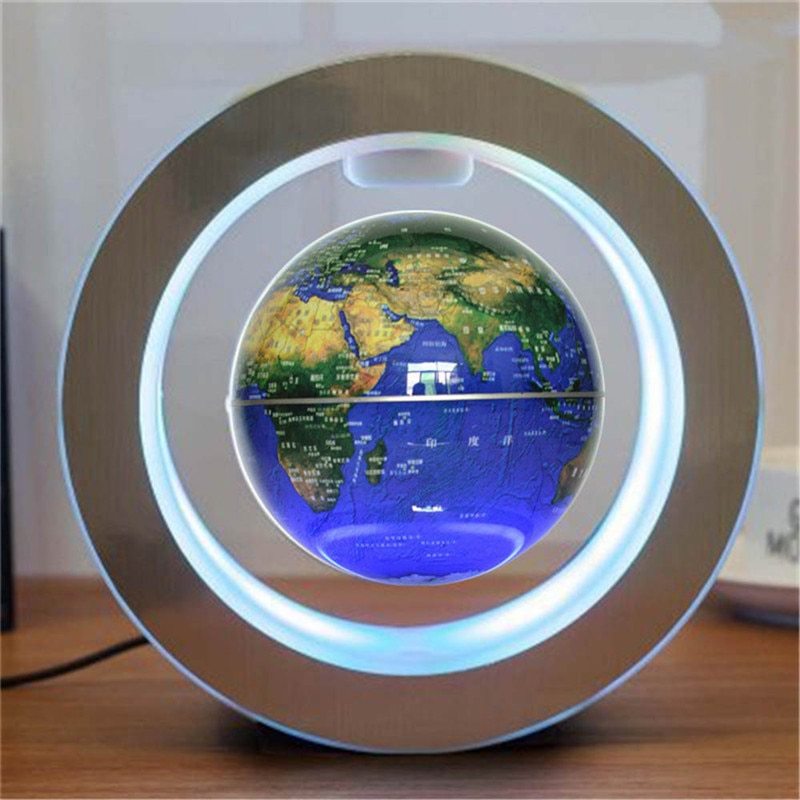 Floating Magnetic Levitation LED World Map Globe - Anti-Gravity Decor