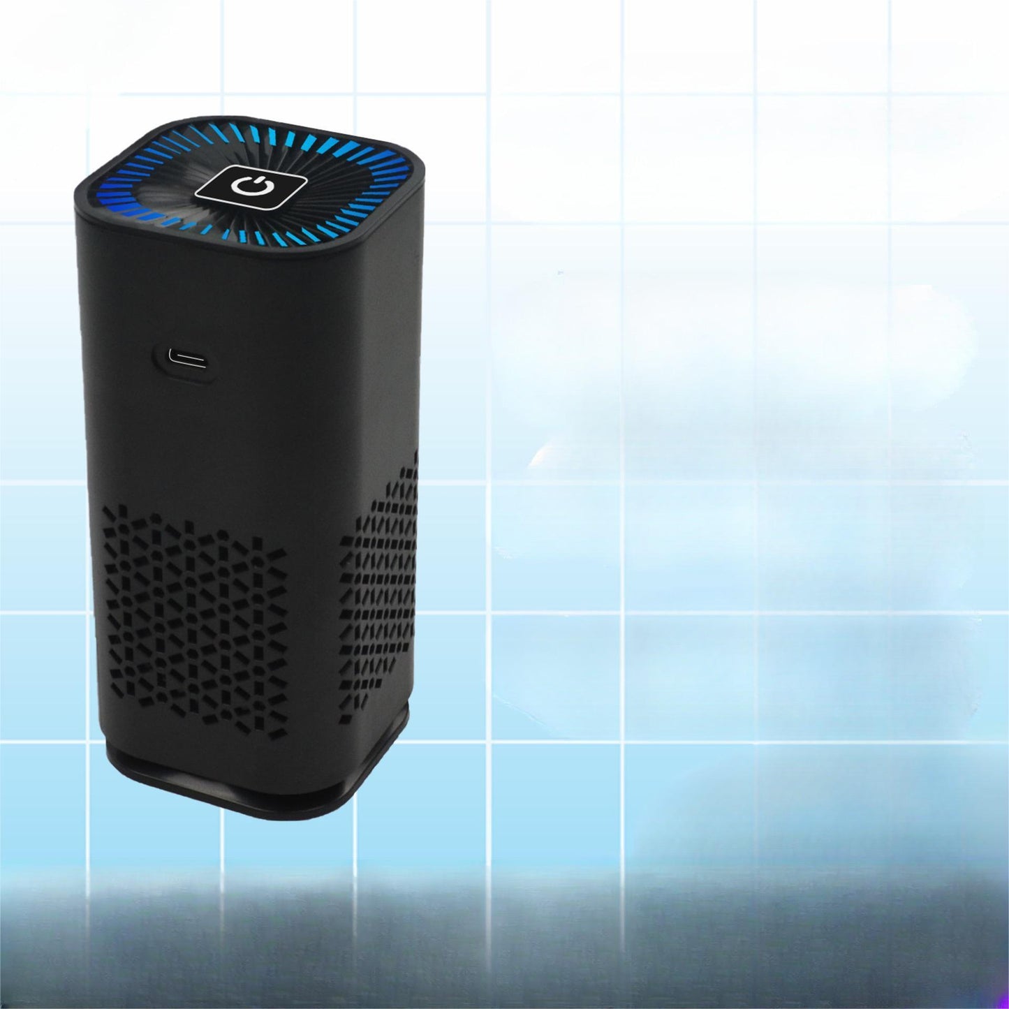 Car air purifier: negative ion generator, removes formaldehyde, dust, smoke. Home/car use.