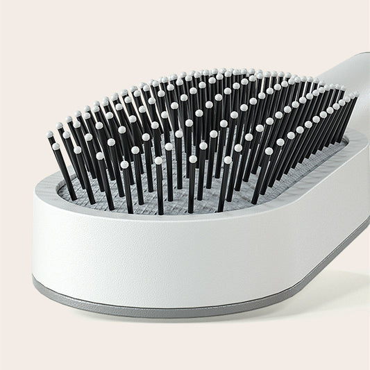 One-Key Cleaning Hair Brush: Anti-Static Airbag Massage Scalp Comb for Women.