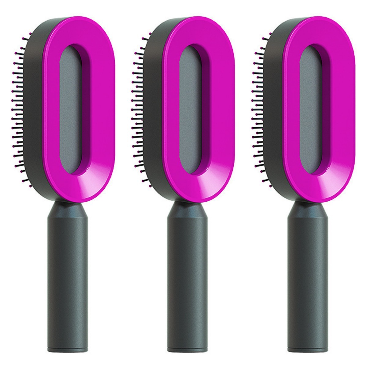 One-Key Cleaning Hair Brush: Anti-Static Airbag Massage Scalp Comb for Women.