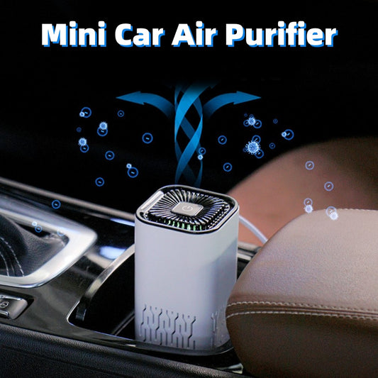 Car air purifier: negative ion generator, removes formaldehyde, dust, smoke. Home/car use.