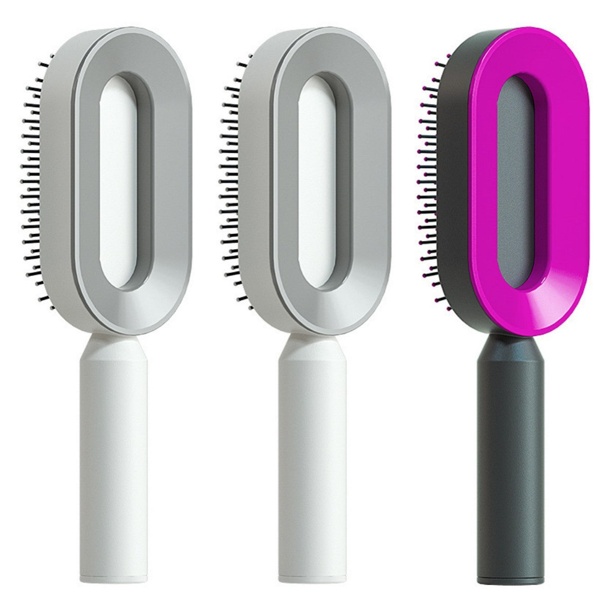 One-Key Cleaning Hair Brush: Anti-Static Airbag Massage Scalp Comb for Women.